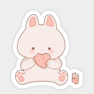 Peach Bunny Sticker